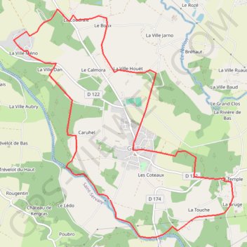 Trace GPS Circuit des Croix - Guillac, itinéraire, parcours