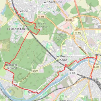 Trace GPS Le bois des Joies, itinéraire, parcours