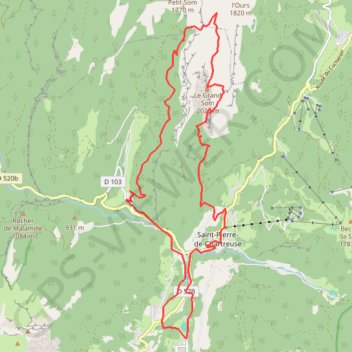 Trace GPS Saint Huges de Chartreuse - grand Som, itinéraire, parcours