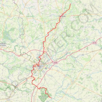 Trace GPS Gourgé - Chizé, itinéraire, parcours