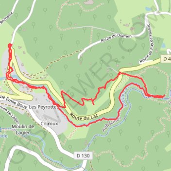 Trace GPS La Gironie (Aubazine), itinéraire, parcours