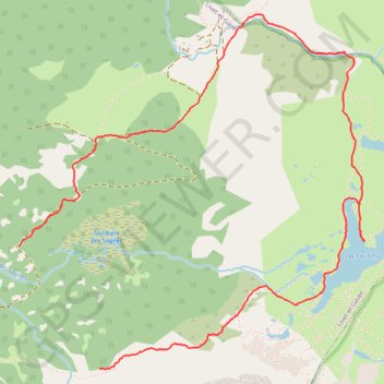 Trace GPS Balade Lac Fourchu, itinéraire, parcours