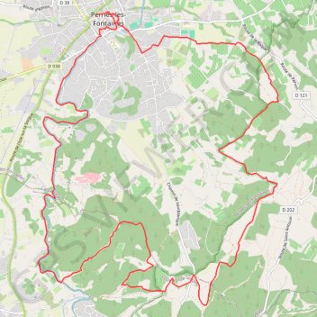 Trace GPS Perno Li Font - le canal de Carpentras - les Gipières, itinéraire, parcours