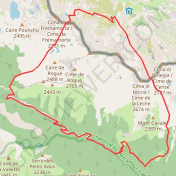 Trace GPS Tour de la cime de la Lèche, itinéraire, parcours