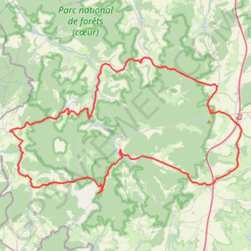 Trace GPS La Montagne - Auberive, itinéraire, parcours