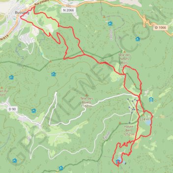 Trace GPS Autours de Bussang, itinéraire, parcours