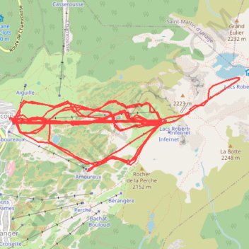 Trace GPS Ski à Chamrousse, itinéraire, parcours
