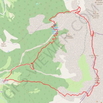 Trace GPS Tête de l'Aupet, Rougnou, Nid et Baronne en Boucle depuis Tréminis (Devoluy), itinéraire, parcours