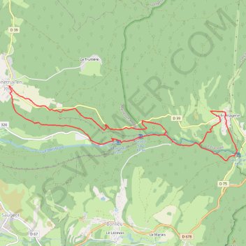 Trace GPS Le Hérisson et ses cascades, itinéraire, parcours