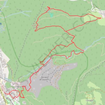 Trace GPS Rocher de Bellevue et Aiguille de Chalais depuis le Chevalon, itinéraire, parcours