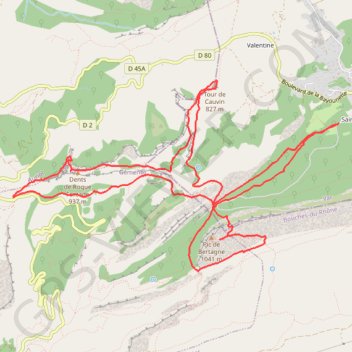 Trace GPS Bertagne Cauvin Fourcade, itinéraire, parcours