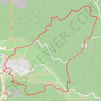 Trace GPS Valliguières - Bergerie de Coulomb, itinéraire, parcours