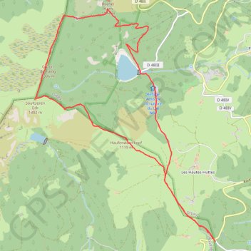 Trace GPS Lacs vosgiens, Lac Noir, itinéraire, parcours