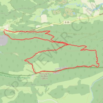 Trace GPS Soum de las Picarras - Montagne du Rey par le versant Nord, itinéraire, parcours