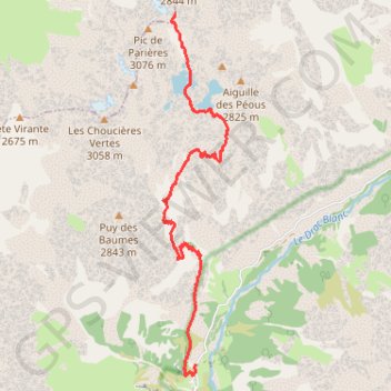 Trace GPS Lac de crupillouse, itinéraire, parcours