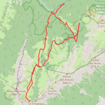 Trace GPS Col d'Arcluzaz depuis pont de la Cariat, itinéraire, parcours