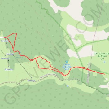 Trace GPS En direction de Cabane de Pré Peyret (Drôme), itinéraire, parcours