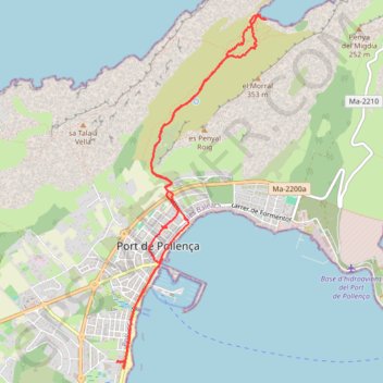 Trace GPS Cala Boquer, itinéraire, parcours