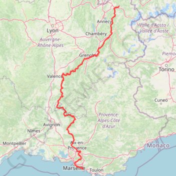 Trace GPS Mediterranee-Marignier, itinéraire, parcours
