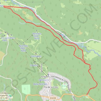 Trace GPS Pyrénées Catalanes - Vallée de la Têt, itinéraire, parcours