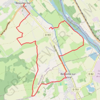 Trace GPS Circuit des crus aux crues - Beaulieu-sur-Loire, itinéraire, parcours