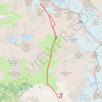 Trace GPS Branca-Pizzini-Col Pale Rosse, itinéraire, parcours
