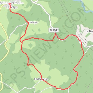 Trace GPS Saint-Germain-Lavolps - Le chateau, itinéraire, parcours