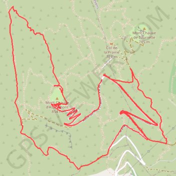 Trace GPS Mont Chauve, itinéraire, parcours