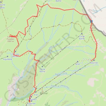 Trace GPS Col des Posettes, itinéraire, parcours