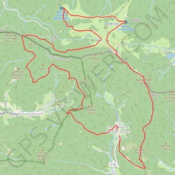 Trace GPS Le Baerenkopf, itinéraire, parcours