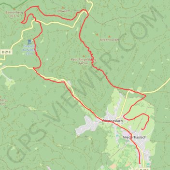 Trace GPS Cascades du Niedeck, itinéraire, parcours
