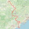 Trace GPS DU LARZAC A LA MEDITERRANEE A VTT SUR LA NOUVELLE GTMC: ITINERAIRE COMPLET, itinéraire, parcours