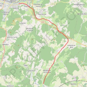Trace GPS Chemin Vert, itinéraire, parcours