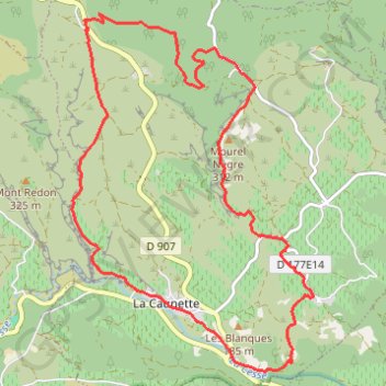 Trace GPS Rando La Caunette 34, itinéraire, parcours