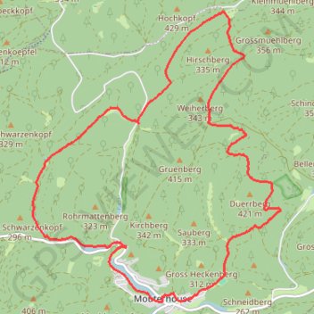 Trace GPS Mouterhouse et Peterphillipsgarten, itinéraire, parcours