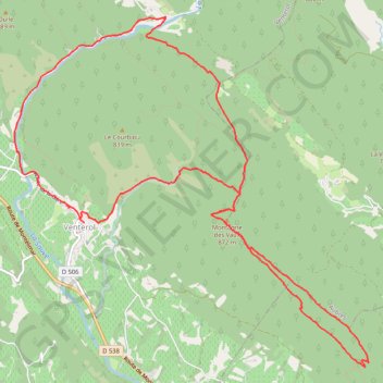 Trace GPS Rando pédestre Venterol la montagne des Vaux, itinéraire, parcours