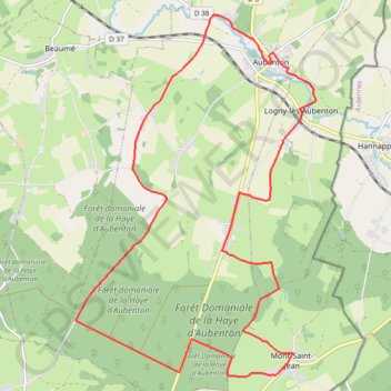 Trace GPS La Haye d'Aubenton, itinéraire, parcours