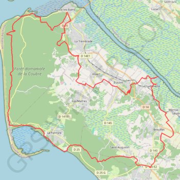 Trace GPS Balade entre Océan et Seudre, itinéraire, parcours