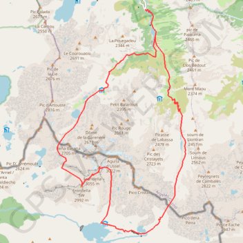 Trace GPS Frondella depuis le Larribet, itinéraire, parcours