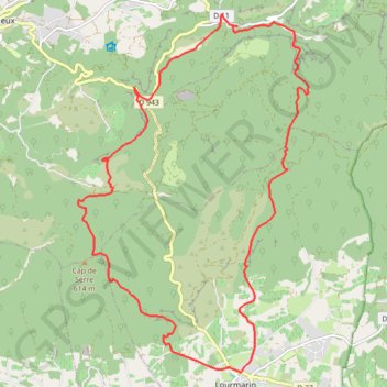 Trace GPS Randonnée Lubéron - sentier N°10 - Lourmarin, itinéraire, parcours