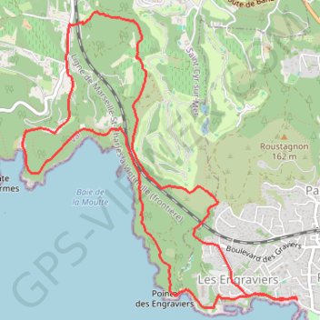 Trace GPS Bandol-Port d'Alon et retour, itinéraire, parcours