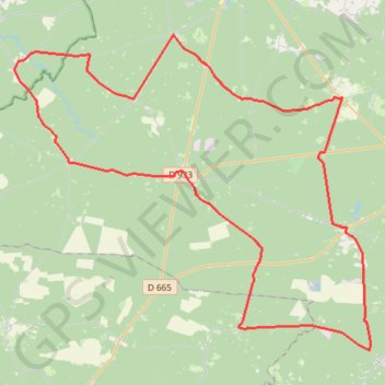 Trace GPS Circuit des Landes de Gascogne - Houeillès, itinéraire, parcours
