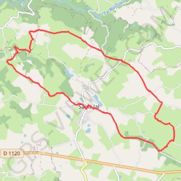 Trace GPS À travers feuillus et crêtes - Saint-Jal - Pays de Tulle, itinéraire, parcours