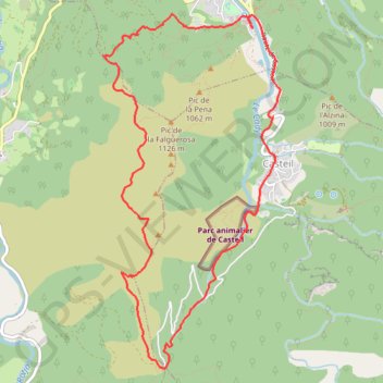 Trace GPS La Tour de Goa (Torre de Goà) depuis Vernet-les-Bains, itinéraire, parcours