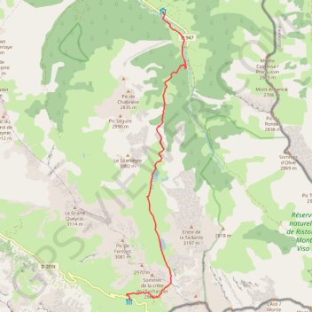 Trace GPS La Monta - Refuge Agnel, itinéraire, parcours