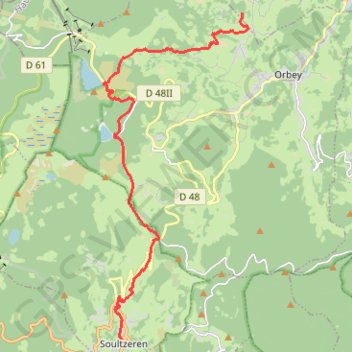 Trace GPS Traversée des Vosges - De Soultzeren à Lapoutroie, itinéraire, parcours
