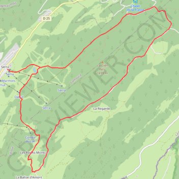 Trace GPS Tour du Crêt Pela, itinéraire, parcours