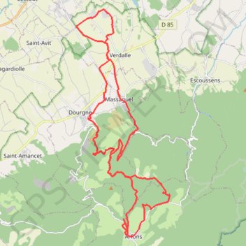 Trace GPS Borie-Grande, itinéraire, parcours