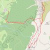 Trace GPS Le Mont Granier par la cheminée de Tencovaz, itinéraire, parcours