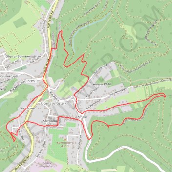 Trace GPS Circuit des fontaines et lavoirs autour de Goetzenbruck, itinéraire, parcours